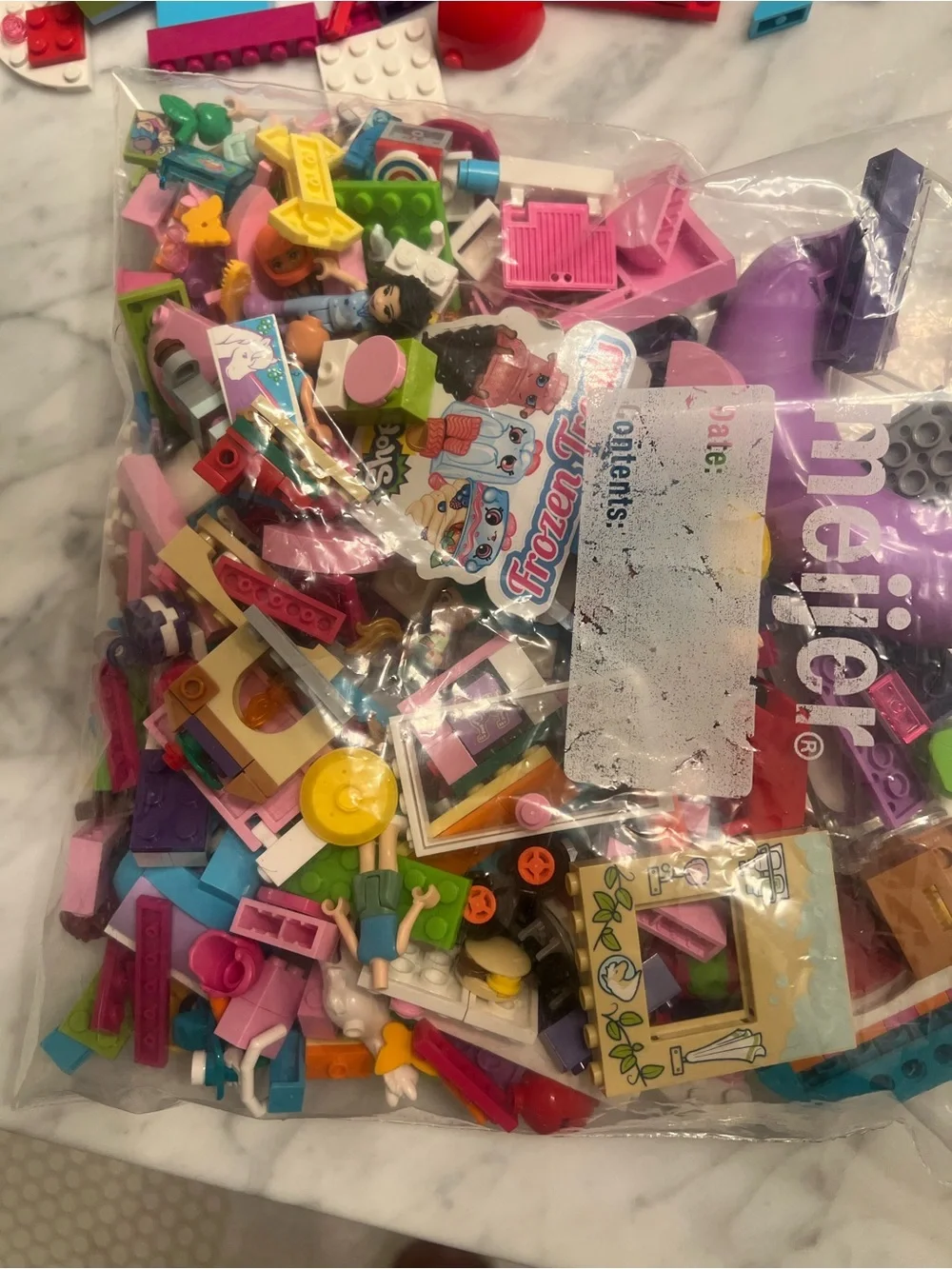 Lego Friends Pink Blue Multicolor Mini-Doll Building Pieces Lot